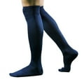 thumbnail image 1 of Nooxsoe Women Wide Calf Closed Toe Knee High Compression Socks Plus Size Support Stockings for Travel Athletic Daily Wear Blue One Size, 1 of 2