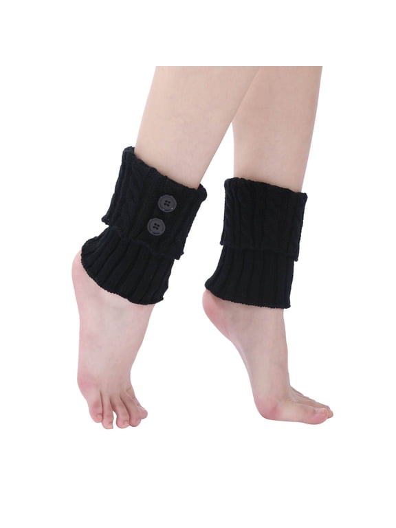 Women's Boot Cuffs Knitted Boot Socks Crochet Knitted, Short Leg Ankle Warmer, Boot Cuffs Topper, Stretch Elastic, Winter Stocking Stuffers
