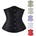 thumbnail image 1 of Nooxsoe Women's Bustiers & Corsets Lace Up Overbust Corset Lace Waist Push Up Bodysuit Vintage Overbust Lace Tied Renaissance Overbust Tight Shaper Corset Top for Women Green M, 1 of 3