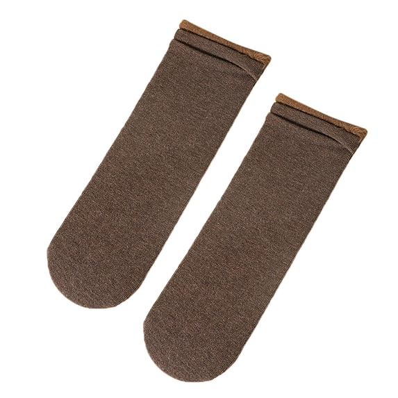 Nooxsoe Women's Slouchy Crew Socks Cushioned Scrunch Boot Sock Retro Solid Thick Chunky Ribbed Cozy Cute Slouch Athletic Socks for Spring Summer Fall Winter Gifts Coffee a