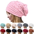 thumbnail image 1 of Nooxsoe Womens Beanies Winter Beanie Seamless Beanie Cap Knitted Beanie Slouchy Beanie Hat Rib Knit Hat Chunky Oversized Hat Winter Hat Ski Beanie Ski Hats for Men Womens Hat Blue One Size, 1 of 4