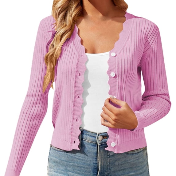 Nooxsoe Womens Cardigan Sweaters Button Down Sweaters Cardigans Knit Cardigan Button Up Soft Knit V-neck Open Front Sweater Plus Size Lightweight Soft Cardigans for Women Watermelon Red Xl