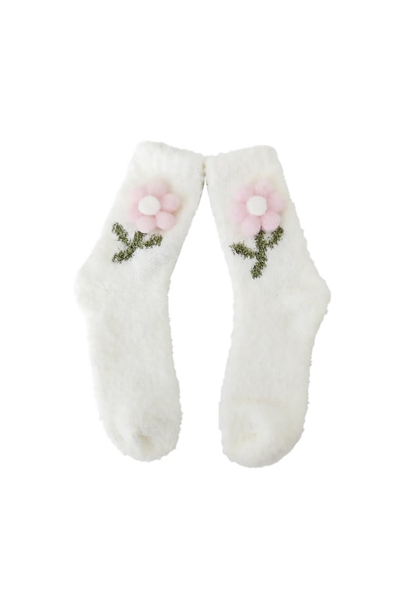 Womens Fuzzy Socks Mid Calf Socks Plush Sleeping Socks Plush Warm Socks Thick Sock Crew Socks Winter Warm Funny Socks Vintage Socks Soft Fluffy Slipper Socks Womans Socks Beige One Size