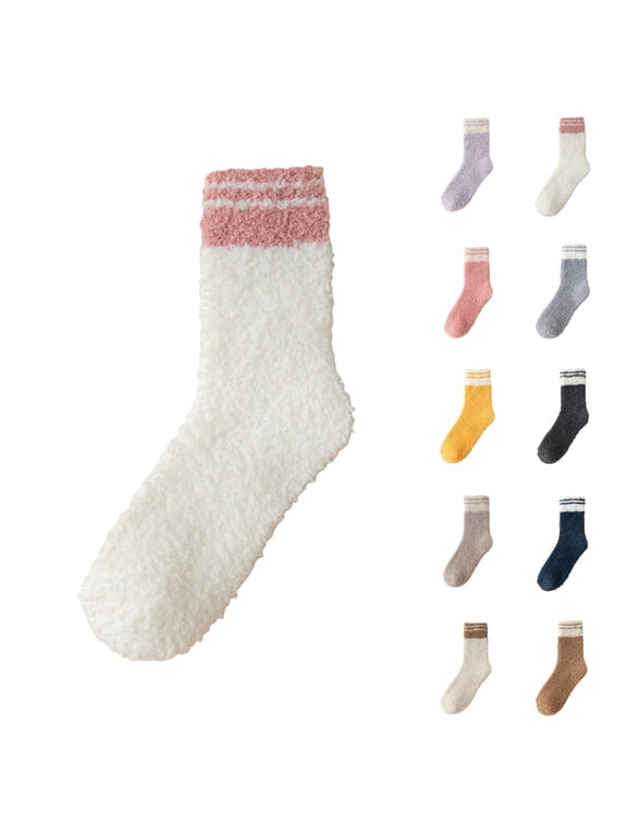 Womens Fuzzy Socks Plush Sleeping Socks Soft Cozy Thermal Socks Thick Sock Soft Fluffy Slipper Socks Plush Warm Socks Slouchy Socks Sleeping Socks Fuzzy Socks Women Socks Navy One Size