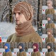 thumbnail image 1 of Nooxsoe Womens Winter Beanie Hat Scarf Set Snow Knit Cap Winter Hat Slouchy Knit Cap Warm Knitted Neck Scarf Soft Stretch Knitted Hat Slouchy Warm Winter Hat Womans Hat Black One Size, 1 of 9