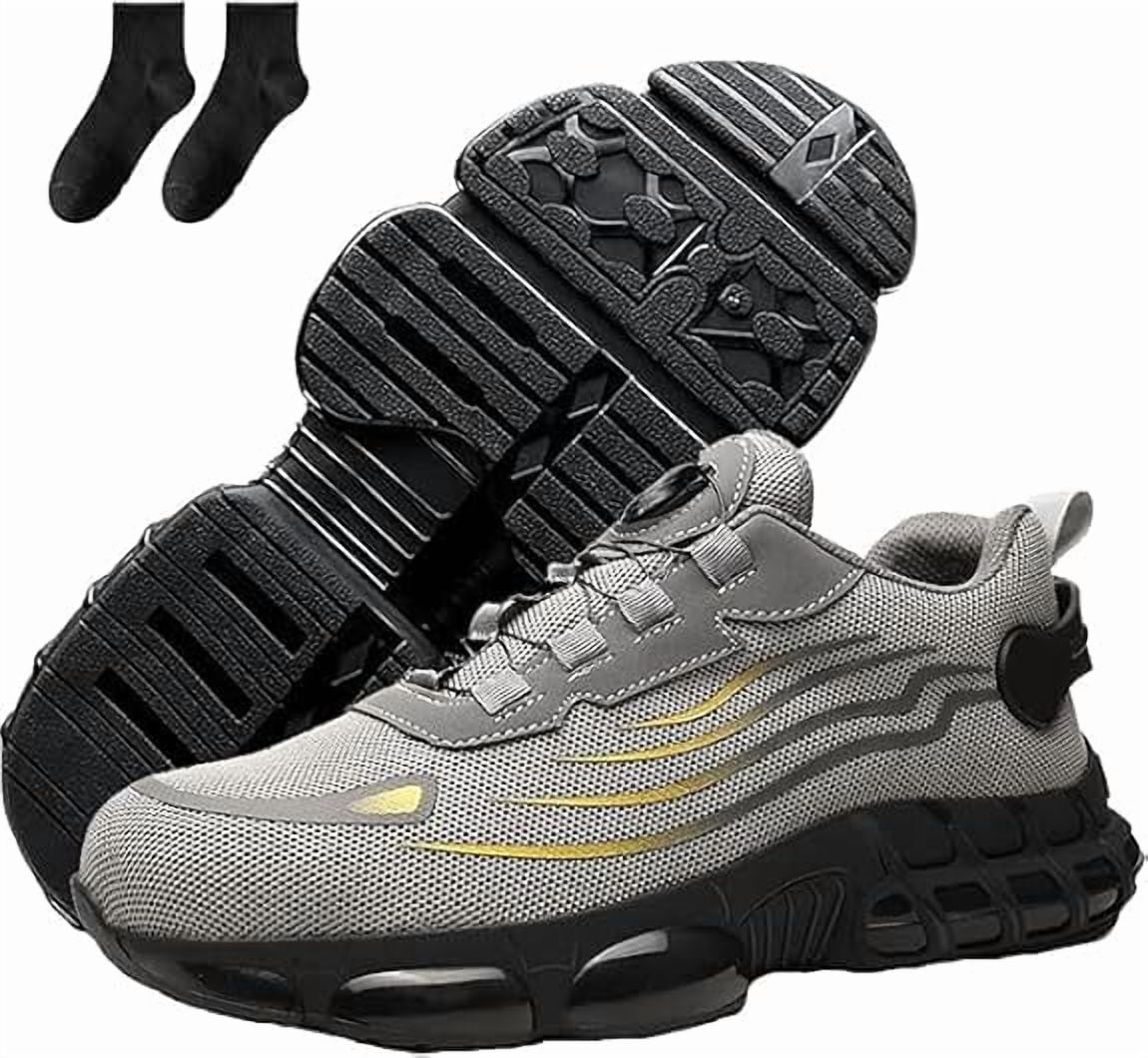 靴 yushokobayashi /Monster shoes / Charcoal Noozier Safety Shoes, Noozier Safety Shoes Mens Steel Toe