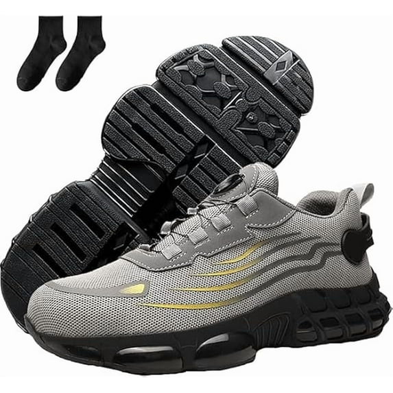 Noozier Safety Shoes, Noozier Safety Shoes Mens Steel Toe, Evontira Lightweight Comfortable Work Shoe