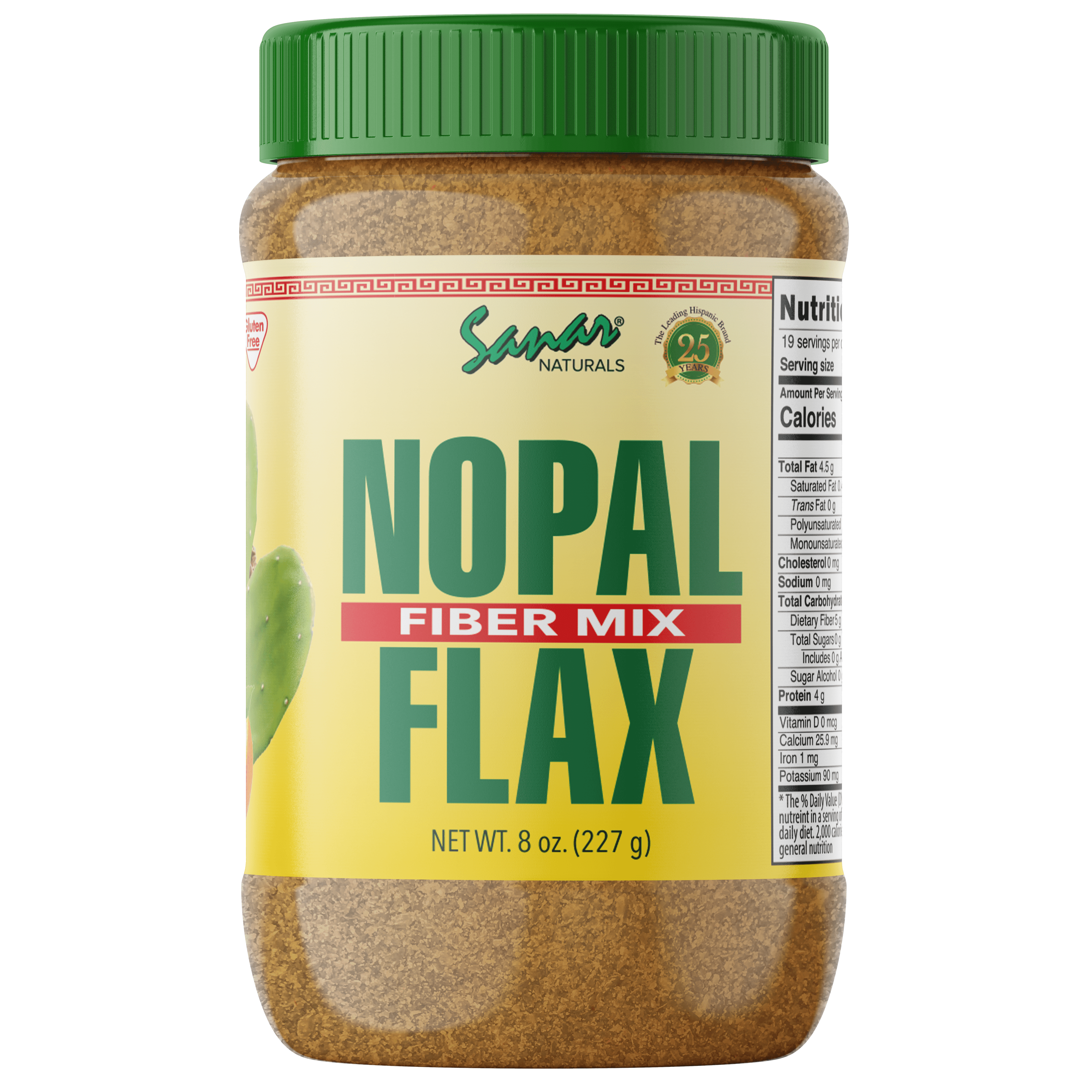 Nopal Flaxseed, 8 oz - Fiber Mix and Omega 3 Supplement Energy Booster and Digestive Support,
