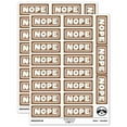 thumbnail image 1 of Nope Bold Border School Teacher Sticker Set - Brown - Matte Finish - 2.00" Large, 1 of 7