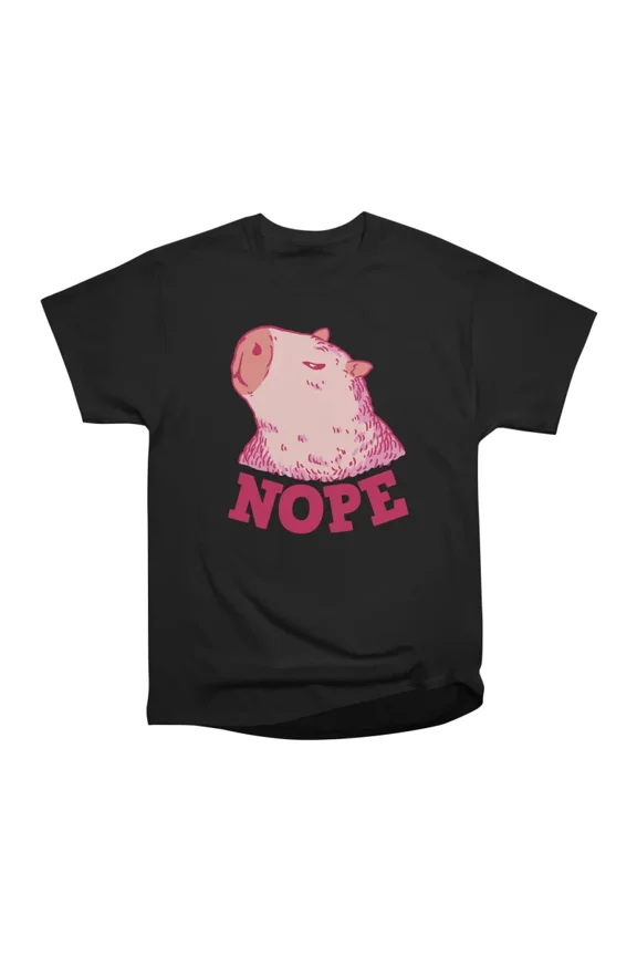 Nope Capybara T-Shirt Tee Gift For Him Merch For Her Apparel For Friend