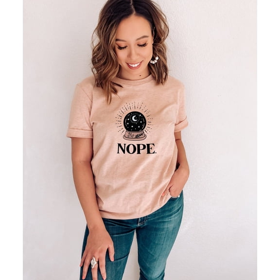 Nope Crystal Ball Shirt, Nope Shirt, Crystal Ball Shirt, Mystical Shirt, Boho Shirt, Witchy Woman Shirt, Magic Shirt, Psychic Shirt SWEATSHIRT All Size S-5XL