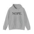 thumbnail image 1 of Nope. Funny Sarcastic Adult’s Unisex Cotton Pullover Sweatshirt Hoodie, 1 of 5