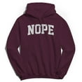 thumbnail image 1 of Nope Graphic Maroon Men's Cotton Pullover Hoodie, 1 of 1
