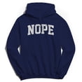 thumbnail image 1 of Nope Graphic Navy Men's Cotton Pullover Hoodie, 1 of 1