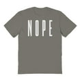 thumbnail image 1 of Nope Humor Graphic Charcoal Men's Cotton T-Shirt, 1 of 1