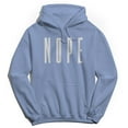 thumbnail image 1 of Nope Humor Graphic Light Blue Men's Crewneck Sweatshirt Hoodie, 1 of 1