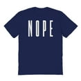 thumbnail image 1 of Nope Humor Graphic Navy Men's Cotton T-Shirt, 1 of 1