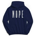 thumbnail image 1 of Nope Humor Graphic Navy Men's Crewneck Sweatshirt Hoodie, 1 of 1