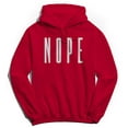 thumbnail image 1 of Nope Humor Graphic Red Men's Crewneck Sweatshirt Hoodie, 1 of 1