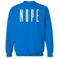 thumbnail image 1 of Nope Humor Graphic Royal Men's Crewneck Sweatshirt, 1 of 1