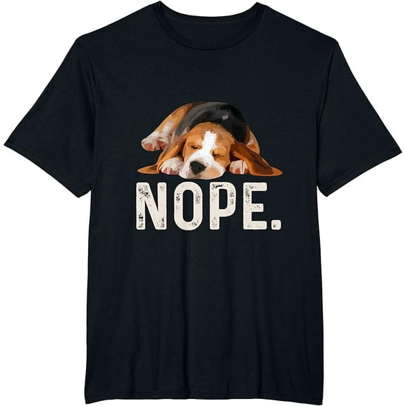 Nope Lazy Beagle Dog Lover Gift T-Shirt