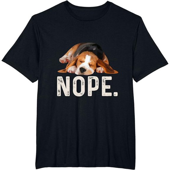 Nope Lazy Beagle Dog Lover Gift T-Shirt