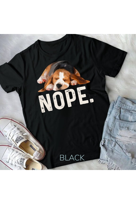 Nope Lazy Beagle Dog Lover Gift Unisex T-shirt