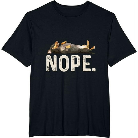 Nope Lazy Dachshund T-Shirt