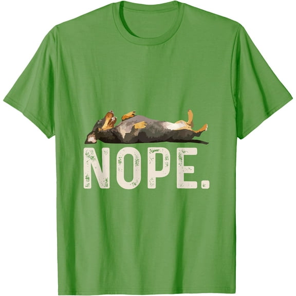 Nope Lazy Dachshund Unisex T-Shirt for Men Women Kids