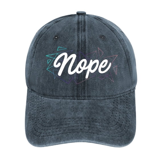 Nope Navy Baseball Cap for Men Women, Adjustable Snapback Hats Cotton Hat