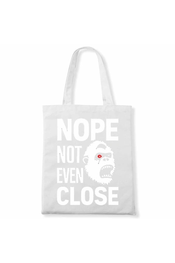 Nope Not Even Close Funny Couple Matching Girlfriend Halloween Costumer Canvas Bag 2Pcs