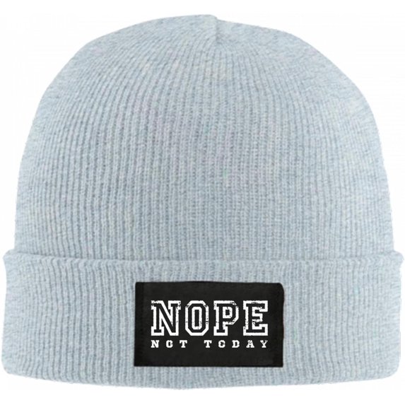 Nope Not Today Beanie Hat for Women Men Winter Hat Cuffed Winter Beanie Warm Skull Cap Plain Knit Hat Cap