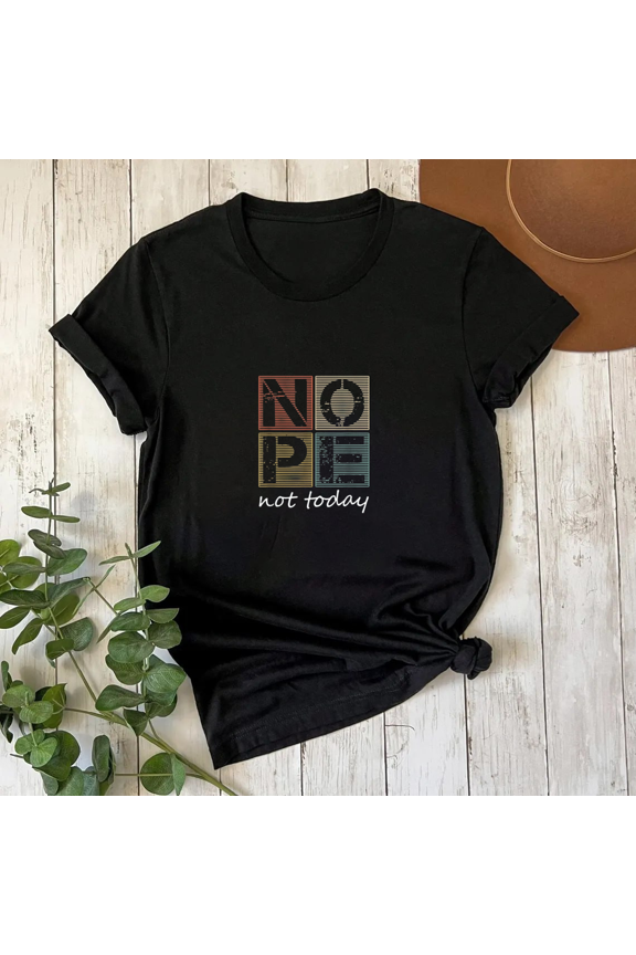 Nope Not Today Funny Sayings Vintage Sloth Graphic Gift Unisex T-Shirt, S-5XL