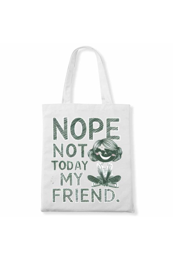 Nope Not Today My Friend Gift For Women Cute Funny Boobees Halloween Meme Canvas Bag 3Pcs