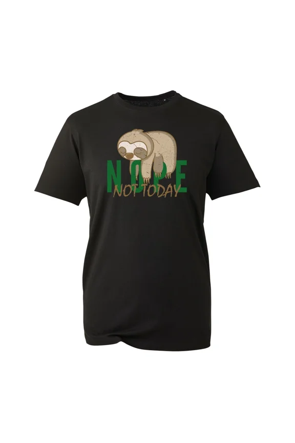 Nope Not Today T-Shirt, Funny Lazy Sloth Sleep Animal Slogan Unisex Top