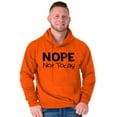thumbnail image 1 of Nope Not Today Tomorrow Sarcastic Unisex Plus Fleece Graphic Hoodie Brisco Brands 2X, 1 of 5