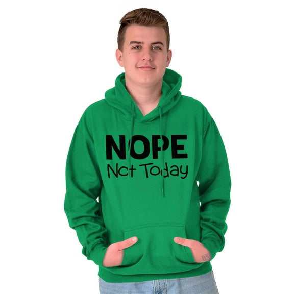 Nope Not Today Tomorrow Sarcastic Unisex Plus Fleece Graphic Hoodie Brisco Brands 5X