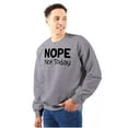 thumbnail image 1 of Nope Not Today Tomorrow Sarcastic Unisex Plus Fleece Graphic Sweatshirt Brisco Brands 2X, 1 of 5