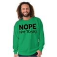 thumbnail image 1 of Nope Not Today Tomorrow Sarcastic Unisex Plus Fleece Graphic Sweatshirt Brisco Brands 4X, 1 of 5
