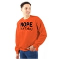 thumbnail image 1 of Nope Not Today Tomorrow Sarcastic Unisex Plus Fleece Graphic Sweatshirt Brisco Brands 5X, 1 of 5