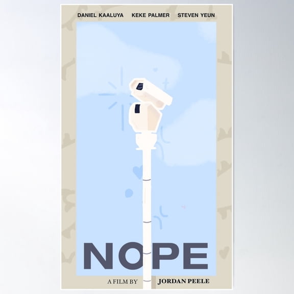 Nope Poster Wall Art, Modern Wall Decor For Living Room Bedroom, 12x18 UNFRAMED
