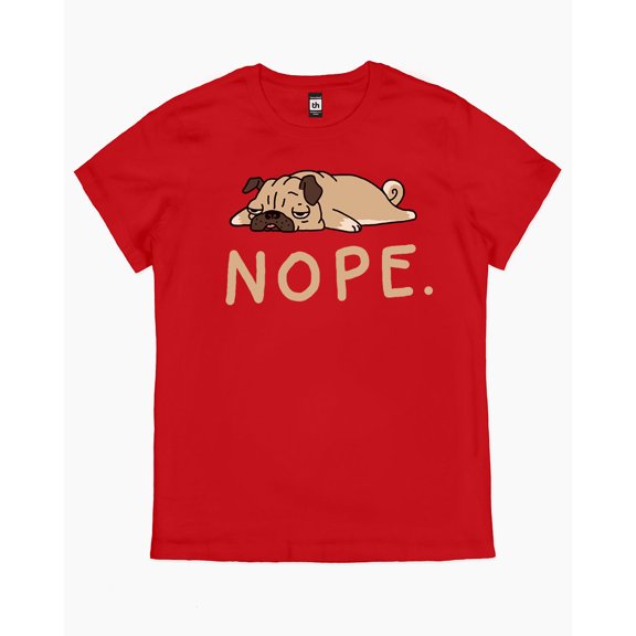 Nope Pug T-Shirt Australia Online colour_white