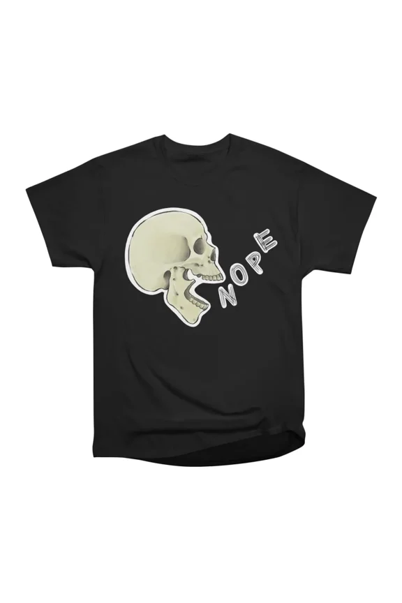 Nope Skull T-Shirt Tee Gift For Him Merch For Her Apparel For Friend