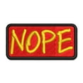 thumbnail image 1 of Nope Text Applique Multi-Color Embroidered Iron-On Patch - 2.5 Inch Small, 1 of 5