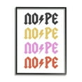 thumbnail image 1 of Nope Thunder Bold Symbol Phrase Typography Graphic Art Black Framed Art Print Wall Art, 1 of 7