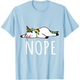 thumbnail image 1 of Nope Unicorn Nah Not Gonna Do It Funny Lazy Gift Unisex T-Shirt for Men Women Kids Toddler,Light Blue Color,Size YXS, 1 of 5
