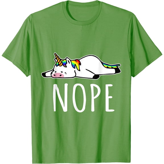Nope Unicorn Nah Not Gonna Do It Funny Lazy Gift Unisex T-Shirt for Men Women Kids Toddler