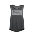 thumbnail image 1 of Nope. (w/ box around it) Women's Fashion Sleeveless Muscle Workout Yoga Tank Top Charcoal Grey 2X-Large, 1 of 3