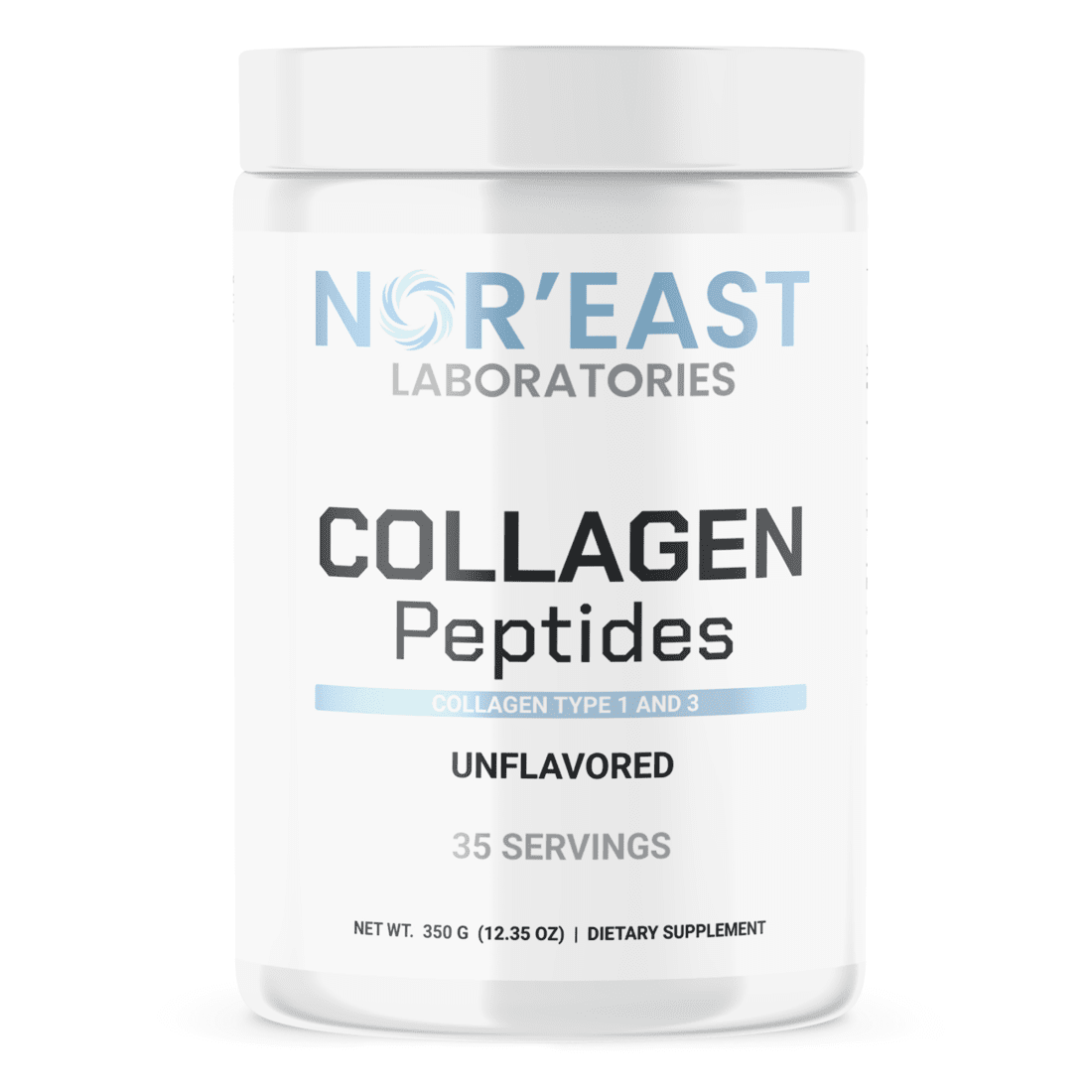 Nor'East Laboratories Collagen Peptides - Type I and III, Collagen Powder, Unflavored, 12.35 oz