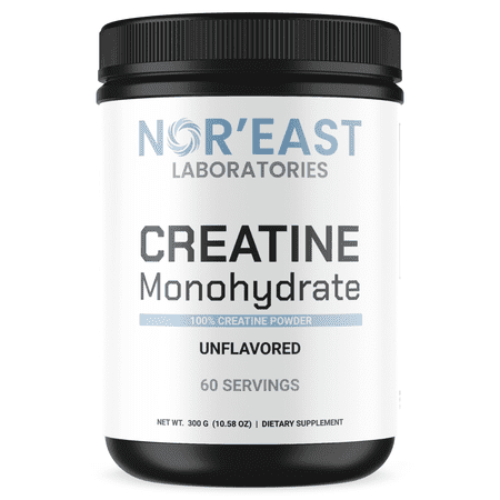 Nor'East Laboratories Creatine Monohydrate, Unflavored, 300 Grams, 60 Servings